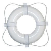 Taylor Made Foam Ring Buoy - 20" - White w/White Rope
