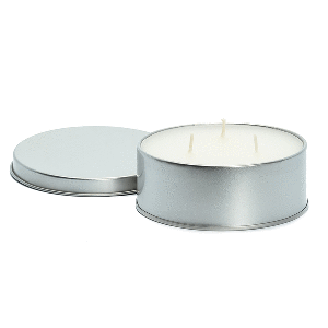 Camco Citronella Candle w/Lid - 4" x 1" 16-Hour Burn Time - 3 Wicks *6-Pack